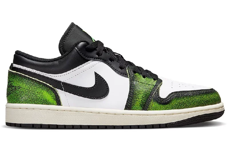 Jordan 1 Low Wear Away Electric Green (GS)