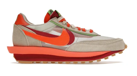 Nike LD Waffle sacai CLOT Net Orange Blaze