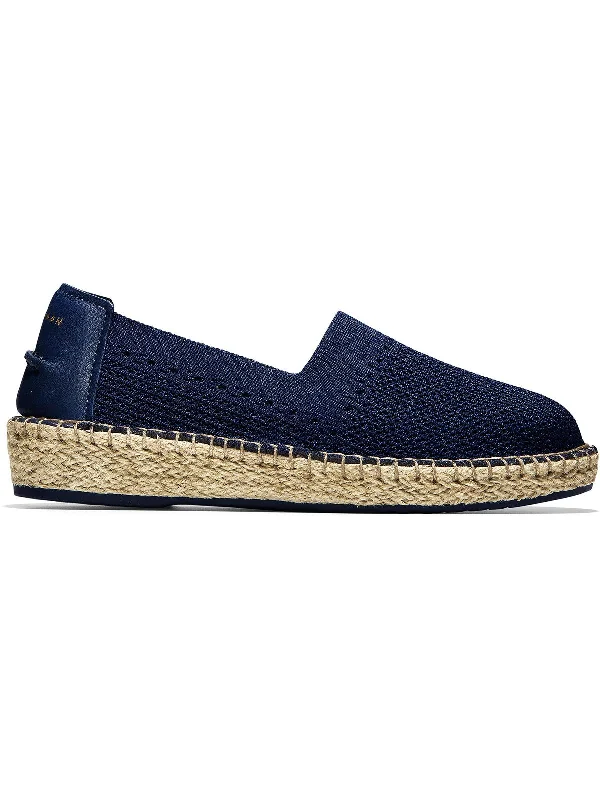 Cloudfeel Womens Leather Trim Slip On Espadrilles