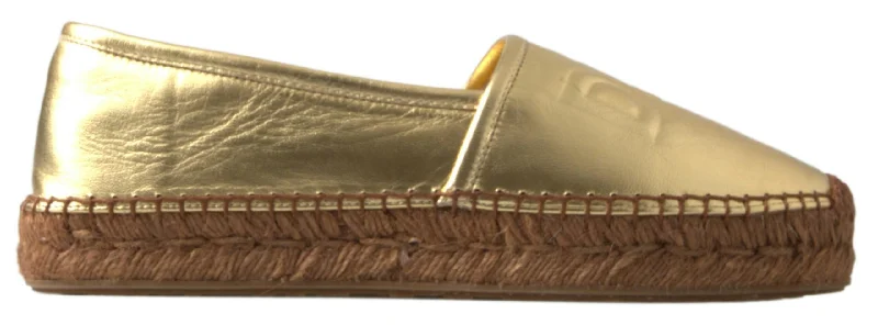 Dolce & Gabbana en Elegance Leather Women's Espadrilles