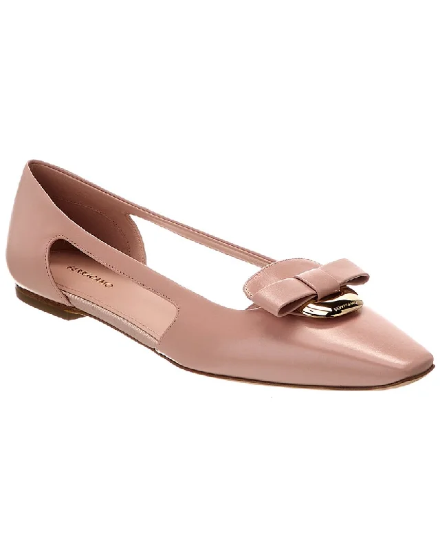 Ferragamo Terea Leather Flat