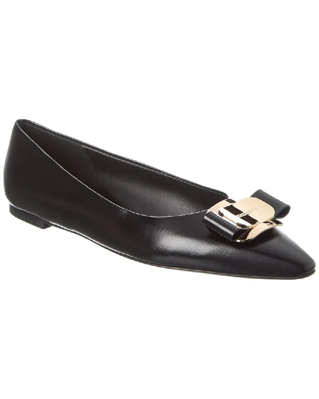 Ferragamo Zea Leather Flat