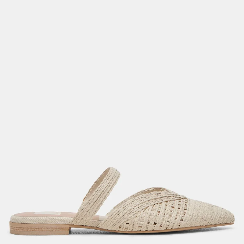 Kaline Flats Ivory Raffia