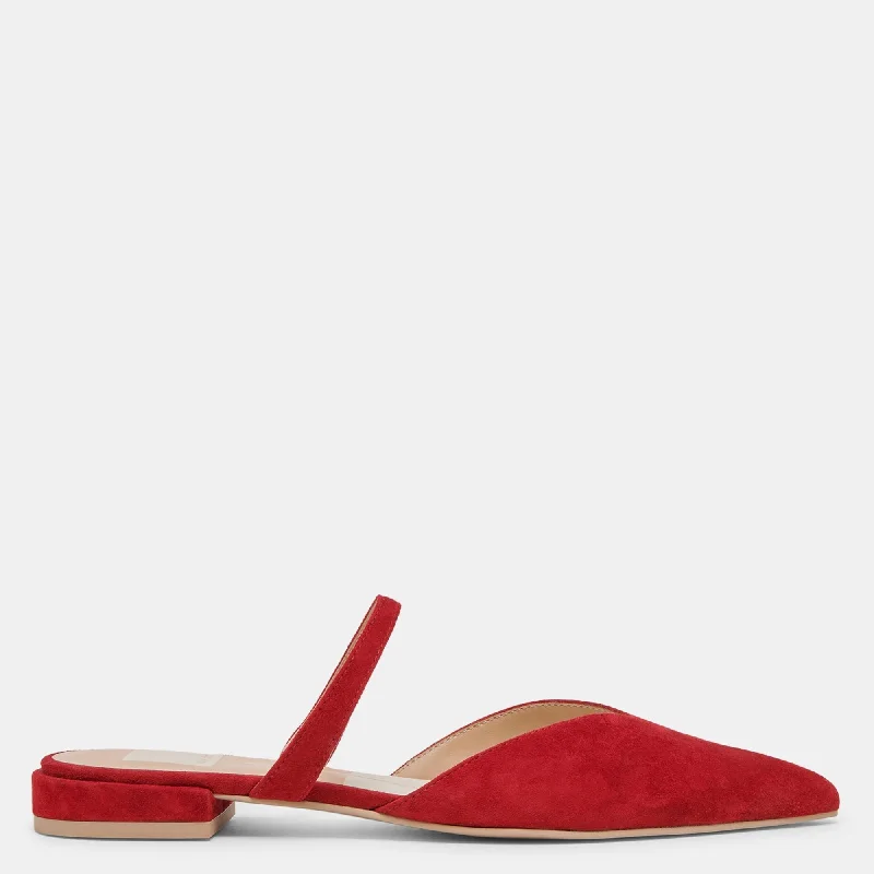 Kanika Flats Crimson Suede