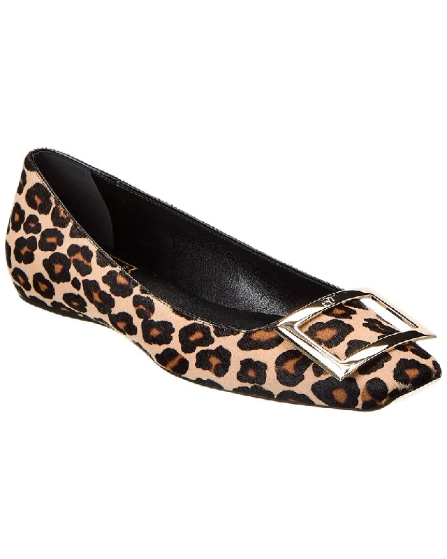 Roger Vivier Logo Plaque Haircalf Flat