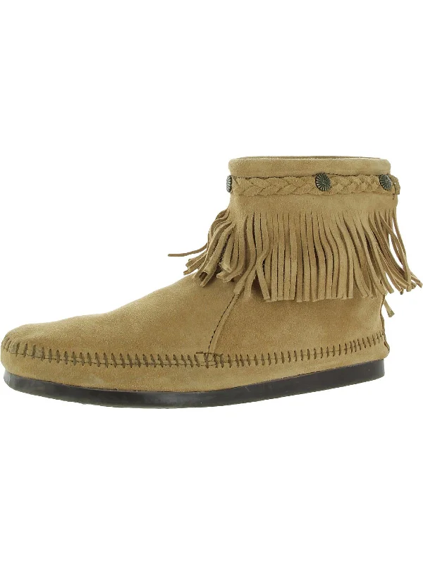 Womens Ankle Zipper Moccasins