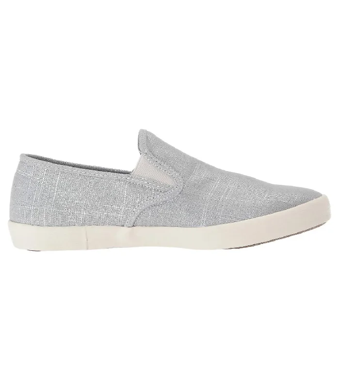 Women's Baja Metallic Slip On In Silver Linen