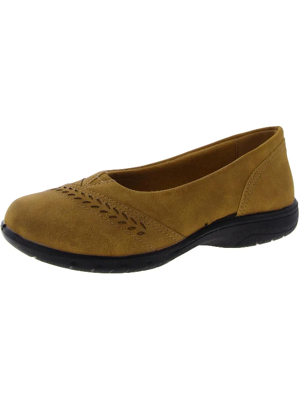 Womens Faux Suede Slip On Moccasins