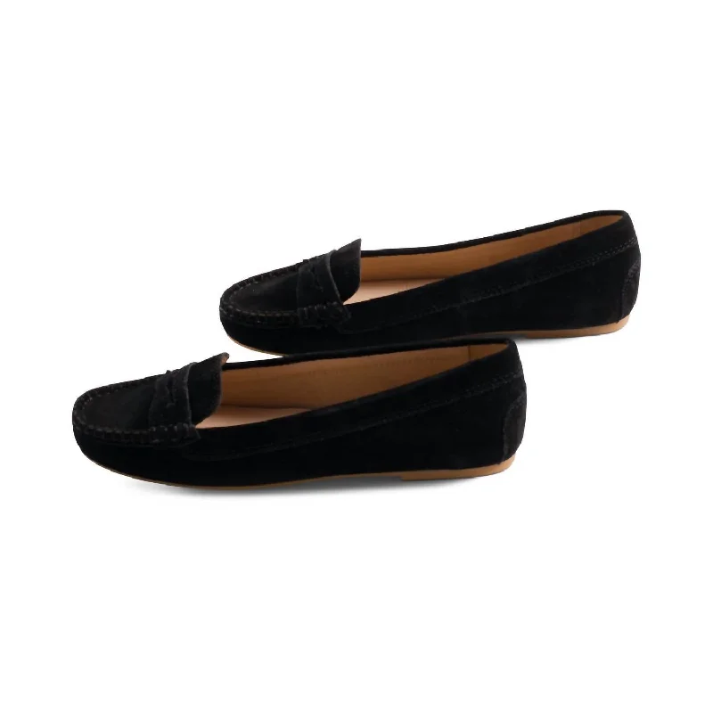 Women's Meyers Suede Flats In Black