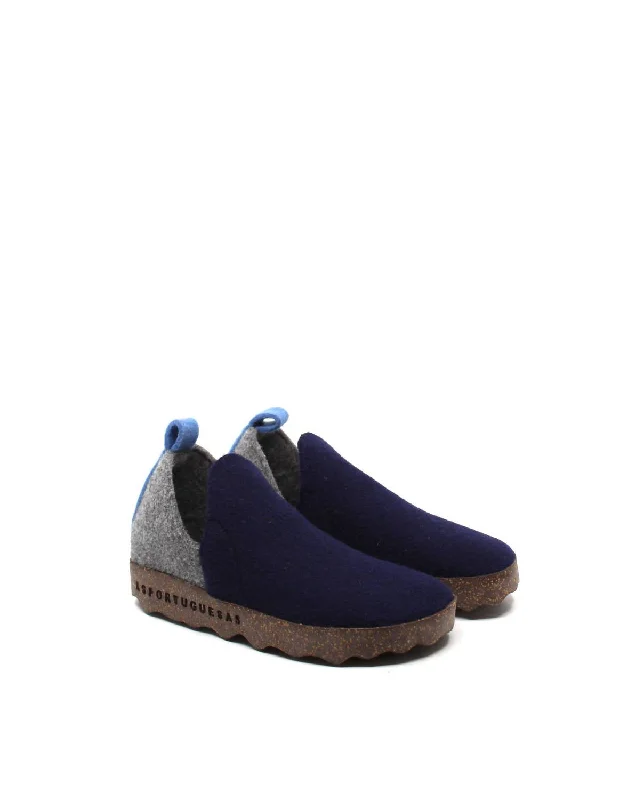 Women's Tweed Slip On In Navy/concrete